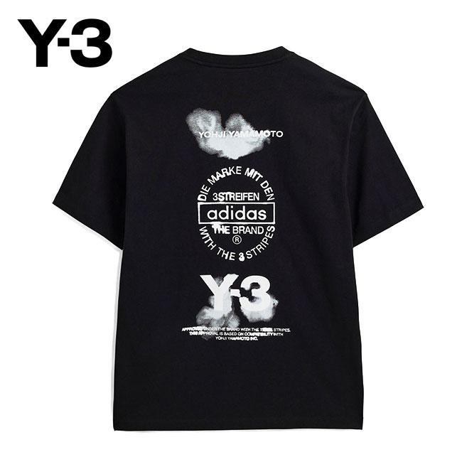 Y-3 ワイスリー グラフィック バックロゴ Tシャツ JX4745 黒 ブラック 