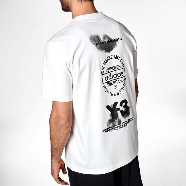Y-3 ワイスリー グラフィック バックロゴ Tシャツ JZ0712 白 ホワイト