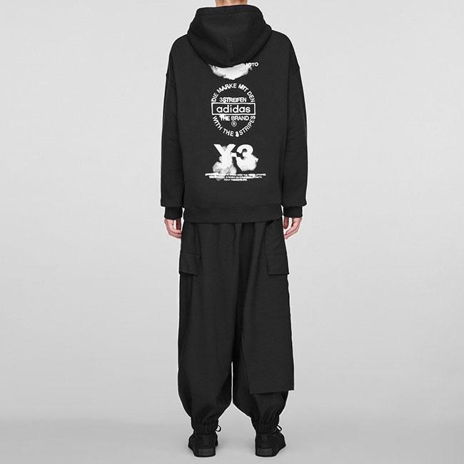 Y-3 ワイスリー グラフィック プルオーバー スウェットパーカー JX4748