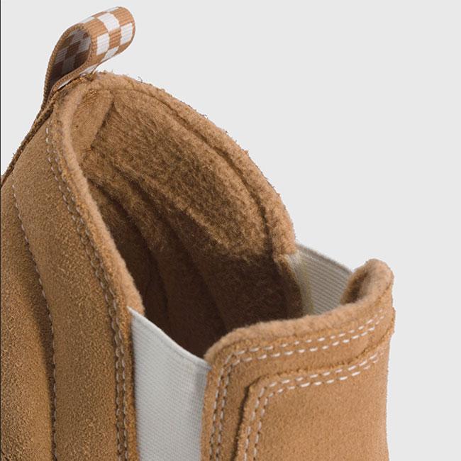 新品　本革スエード VANS バンズ モカシンワラビー　ミッドカットレザーブーツ VANS ヴァンズ MID-SLIP INSULATED ミッドスリップ インシュレーテッド