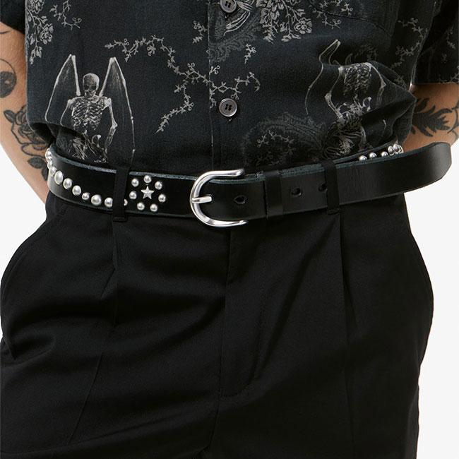 Our Legacy アワーレガシー STAR FALL BELT スタッズ レザーベルト