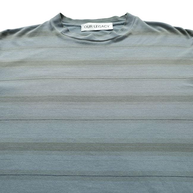 23SS OUR LEGACY ボーダーTシャツ size:48 Our Legacy アワーレガシー BOX LONGSLEEVE オーバーダイ ボーダー
