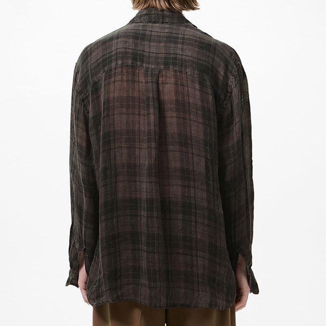 Our Legacy アワーレガシー ABOVE SHIRT アバブシャツ オーバーサイズ リネンシャツ M2262AP チェックシャツ メンズの画像