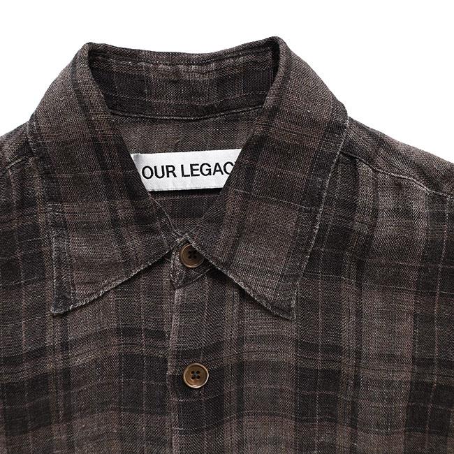Our Legacy アワーレガシー ABOVE SHIRT アバブシャツ オーバーサイズ リネンシャツ M2262AP チェックシャツ メンズの画像