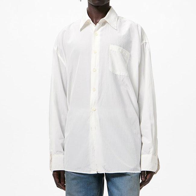 Our Legacy アワーレガシー BORROWED SHIRT オーバーサイズ ボローシャツ M2262BCW 白 ホワイト 長袖シャツ メンズの画像