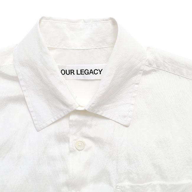 Our Legacy アワーレガシー BORROWED SHIRT オーバーサイズ ボローシャツ M2262BCW 白 ホワイト 長袖シャツ メンズの画像
