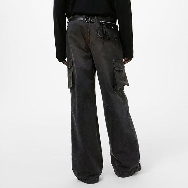 Our Legacy アワーレガシー MOUNT CARGO ウォッシュ加工 ヘリンボーン カーゴパンツ M2264MCJH メンズの画像