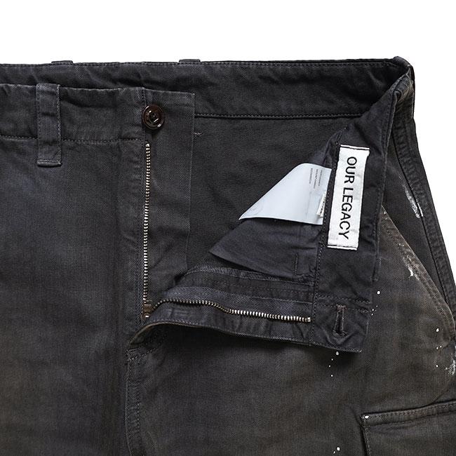 Our Legacy アワーレガシー MOUNT CARGO ウォッシュ加工 ヘリンボーン カーゴパンツ M2264MCJH メンズの画像