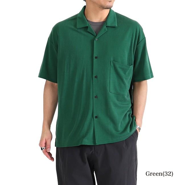 08sircus 半袖シャツ 08sircus 08 sircus 08サーカス ダブルニット オープンカラー