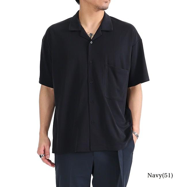 08sircus 08 sircus 08サーカス ダブルニット オープンカラーシャツ 