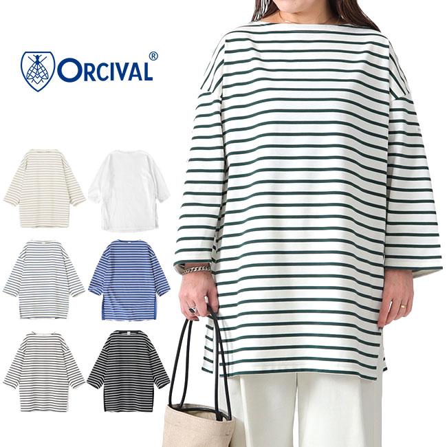 TIME SALE] ORCIVAL オーシバル ボートネック ワイドチュニック