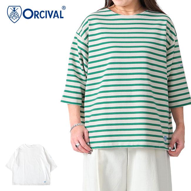 ORCIVAL -  ☆sale☆ ORCIVAL コットンロード ドロップショルダー 5分袖シャツ ORCIVAL オーシバル コットンロード 五分袖 ドロップショルダー
