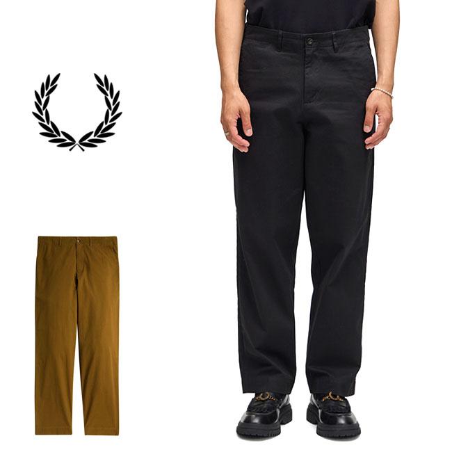 Fred Perry フレッドペリー ストレート コットンツイル パンツ Fred Perry フレッドペリー ストレート コットンツイル パンツ