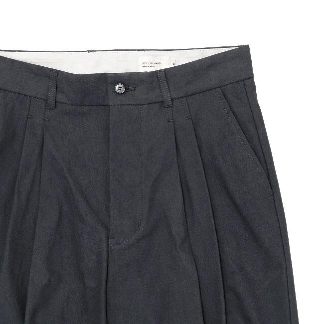 Still By Hand スティルバイハンド 2タック センタープレスパンツ