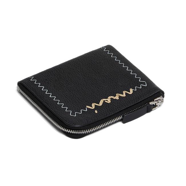MARNI マルニ ロゴ刺繍 ジップアラウンド レザーウォレット PFMI0095Q2