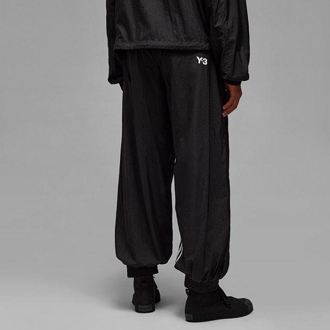 Y-3 ワイスリー 3ストライプス ナイロンパンツ JD5998 ナイロンタフタ 黒 メンズの画像