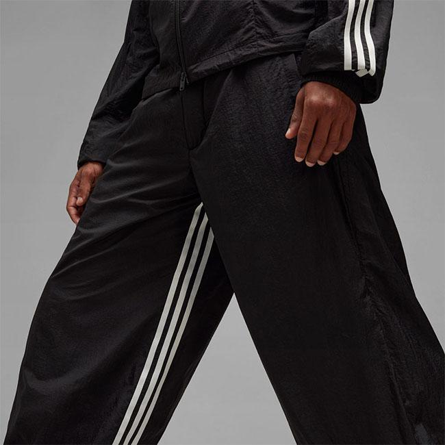 Y-3 ワイスリー 3ストライプス ナイロンパンツ JD5998 ナイロンタフタ 黒 メンズの画像
