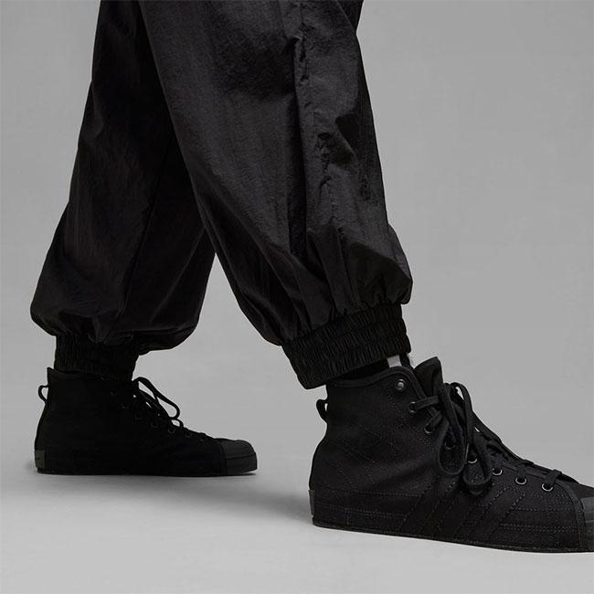Y-3 ワイスリー 3ストライプス ナイロンパンツ JD5998 ナイロンタフタ 黒 メンズの画像