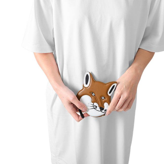 Maison Kitsune メゾンキツネ フォックスヘッド レザー コイン Maison Kitsune メゾンキツネ フォックスヘッド レザー コイン