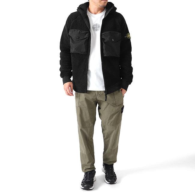 Stone Island ストーンアイランド コットンパイル ボア フード Stone Island ストーンアイランド コットンパイル ボア フード