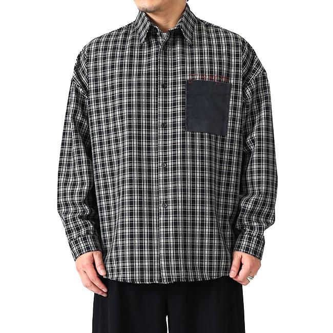 MARNI マルニ 胸ポケット ウール チェックシャツ CUMU0061S7 UTWA35