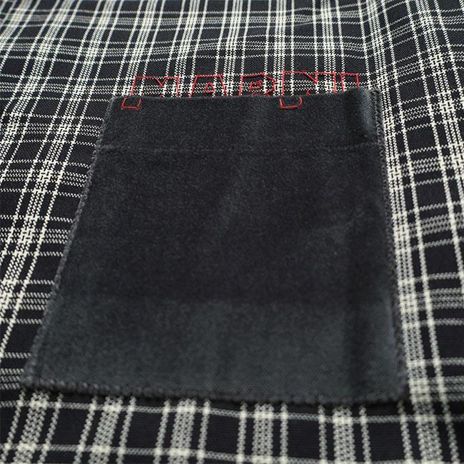 MARNI マルニ 胸ポケット ウール チェックシャツ CUMU0061S7 UTWA35 長袖シャツ メンズの画像