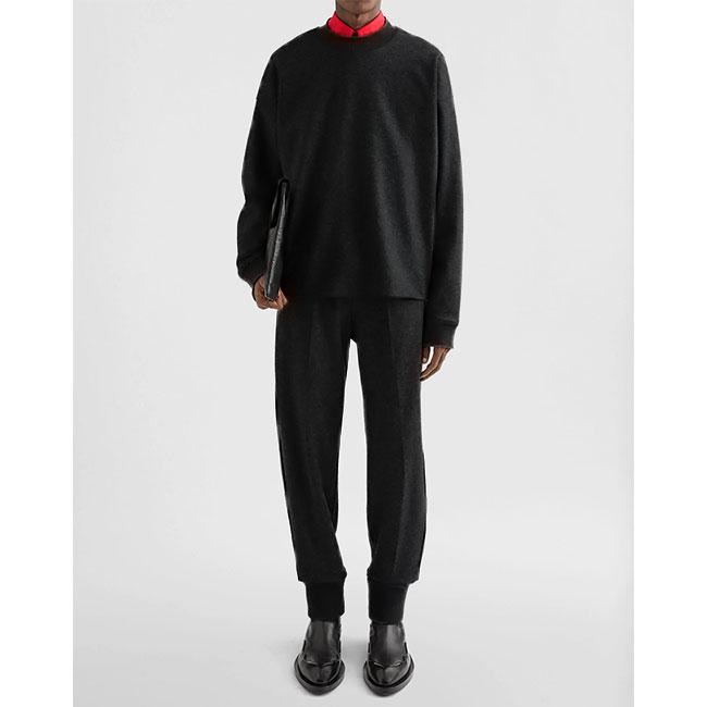 [TIME SALE] JIL SANDER ジルサンダー ウールメルトン スウェットパンツ J22KA0171 J40045 黒 ブラック ジョガーパンツ メンズの画像