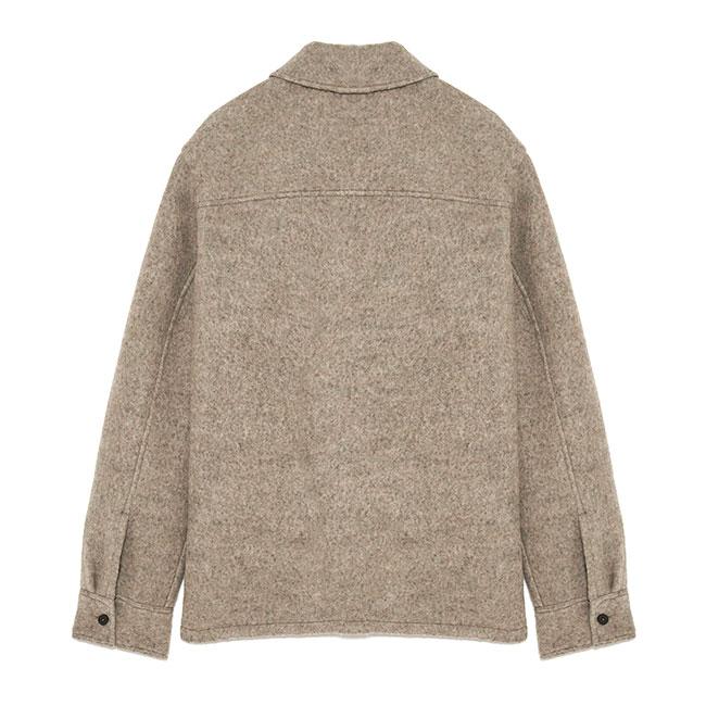 [TIME SALE] JIL SANDER ジルサンダー フェルトウール ジップジャケット J22DL0315 J20321 ベージュ シャツジャケット メンズの画像