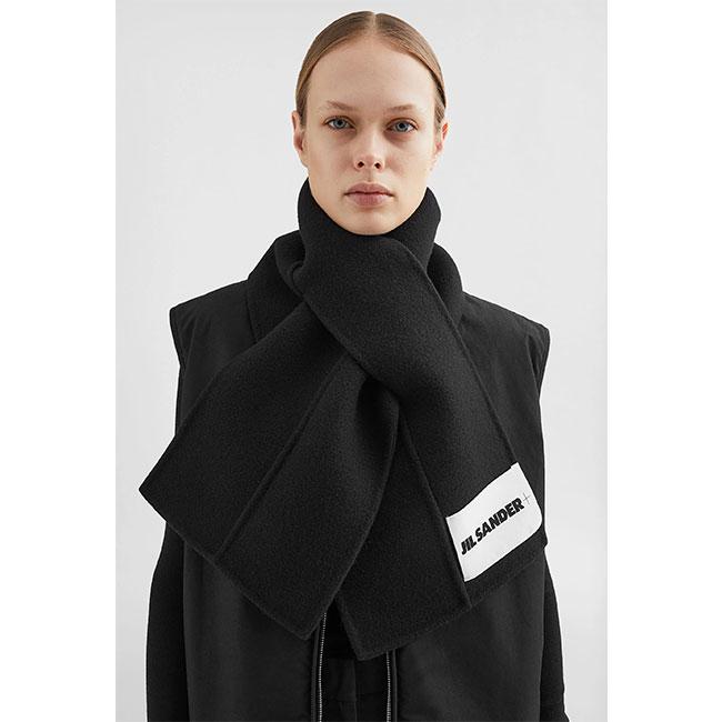 [SALE] JIL SANDER+ ジルサンダープラス ロゴ入り ダブルフェルトウール スカーフ J47TE0116 J40020 マフラー メンズ レディースの画像