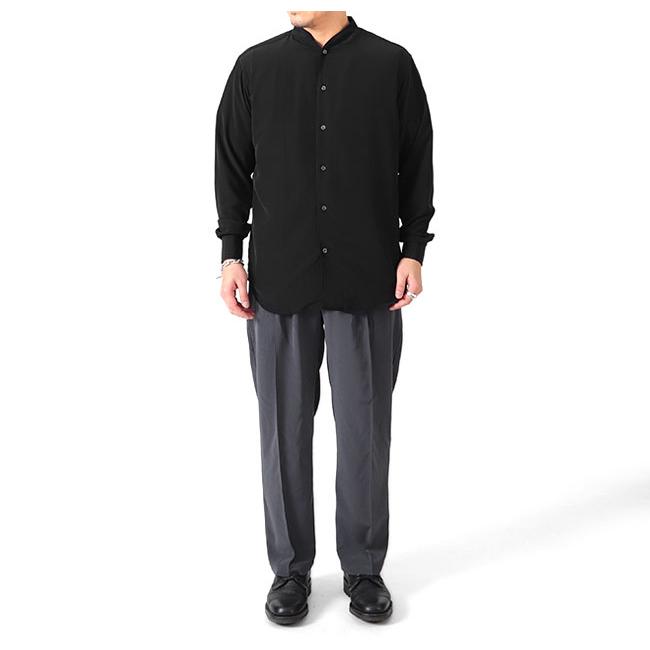 [SALE] RAINMAKER レインメーカー ショールカラーシャツ RM231-040 黒 長袖シャツ メンズ｜golden-state｜02