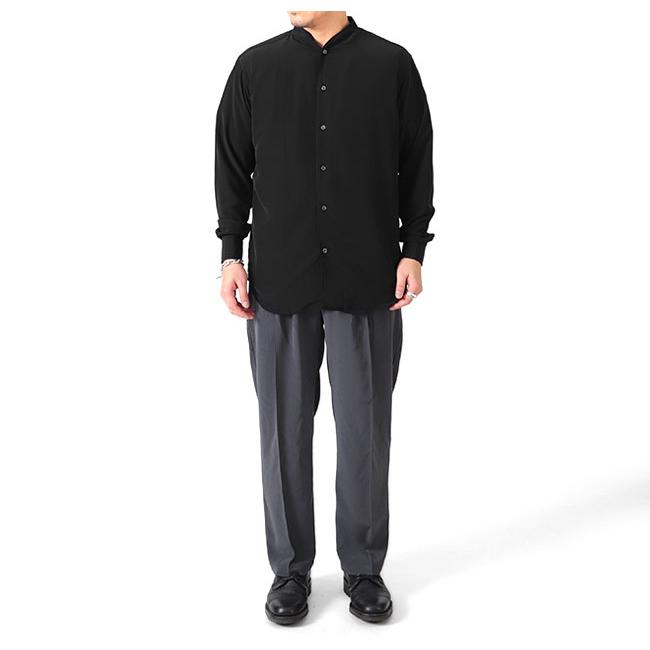 RAINMAKER レインメーカー ショールカラーシャツ RM231-040 黒 長袖