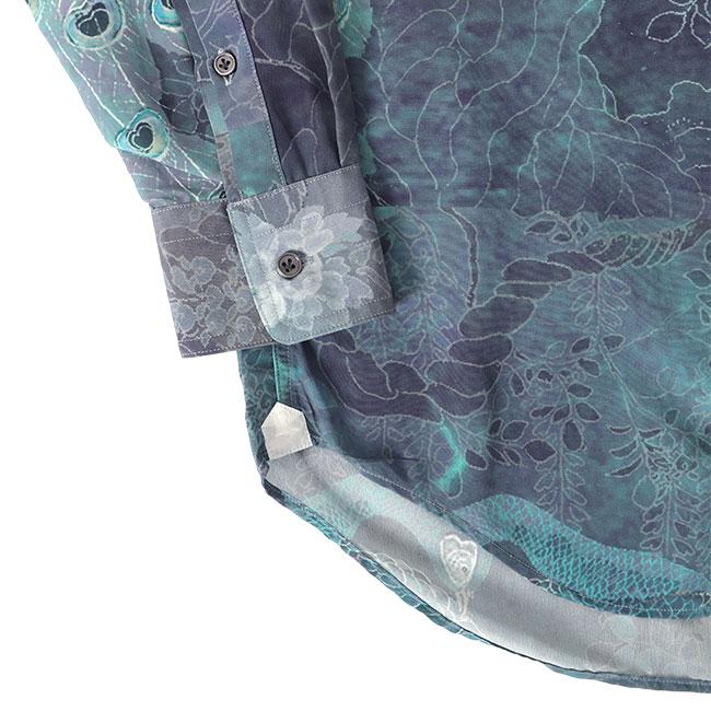 RAINMAKER レインメーカー 孔雀柄 ショールカラーシャツ RM231-040