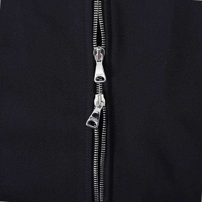 EMMETI エンメティ SANDRO サンドロ ナッパレザー × ジャージージャケット 黒 メンズの画像