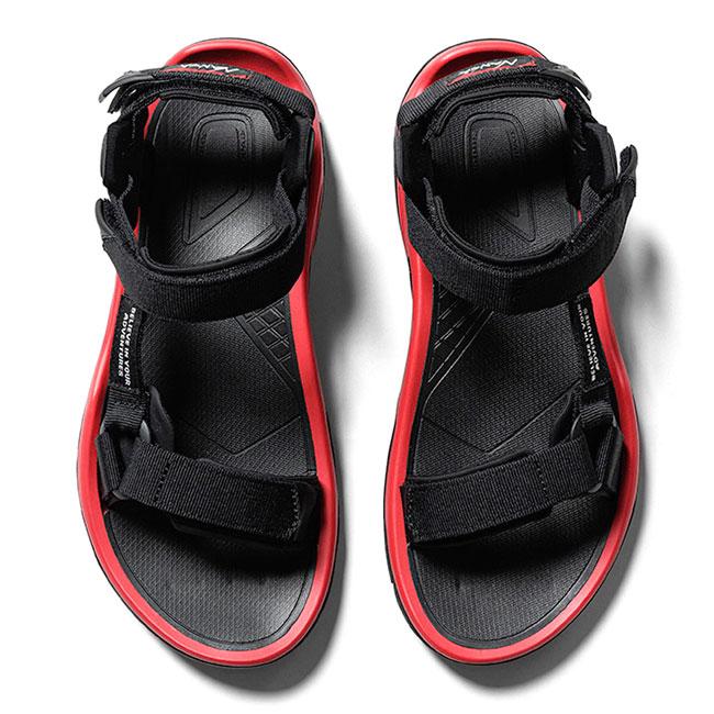 NANGA x Teva サンダル ブラック/レッドコラボ　ナンガ　テバ　新品 NANGA × TEVA ナンガ テバ コラボ TERRA FI FIVE テラ ファイ ファイブ