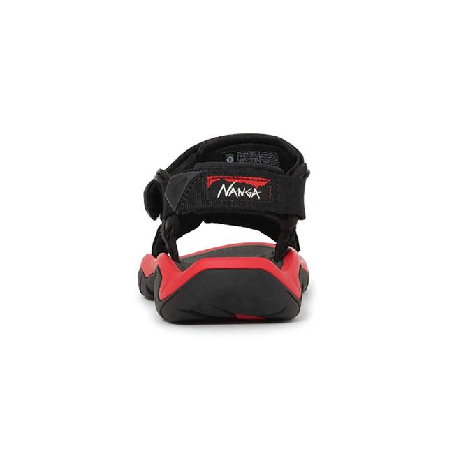 NANGA x Teva サンダル ブラック/レッドコラボ　ナンガ　テバ　新品 Teva×ナンガのアウトドアサンダル、レッドカラー＆マウンテンモチーフ