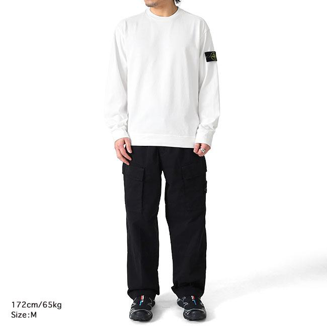 STONE ISLAND ストーンアイランド ガーメントダイ スウェットシャツ 6100057 白 ホワイト 長袖Tシャツ ロンT メンズの画像