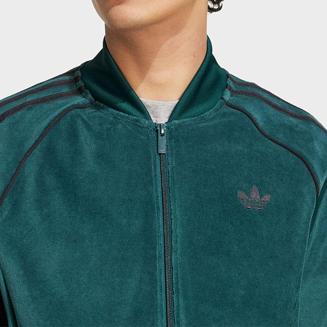 adidas トラックジャケット　ベロア　グリーン adidas アディダス ベロア トラックジャケット ジャージ グリーン 緑