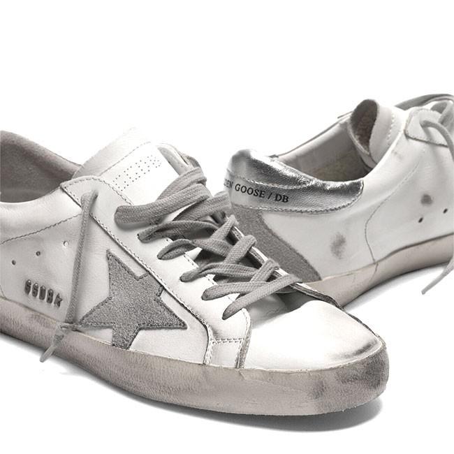 Golden Goose ゴールデングース SUPERSTAR スーパースター レザースニーカー GMF00102.F000317.10273 シューズ 白 メンズの画像