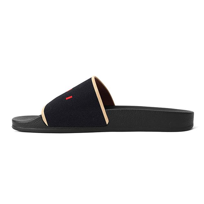 MARNI マルニ ジャガードロゴ ラバースライドサンダル SAMR003202 P4547 黒 メンズ レディースの画像