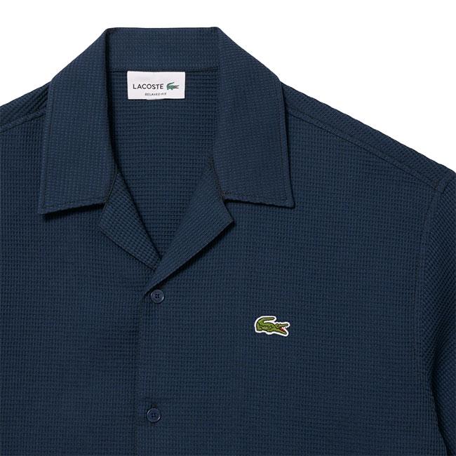 LACOSTE ラコステ ワッフルニット オープンカラーシャツ CH9924 開襟
