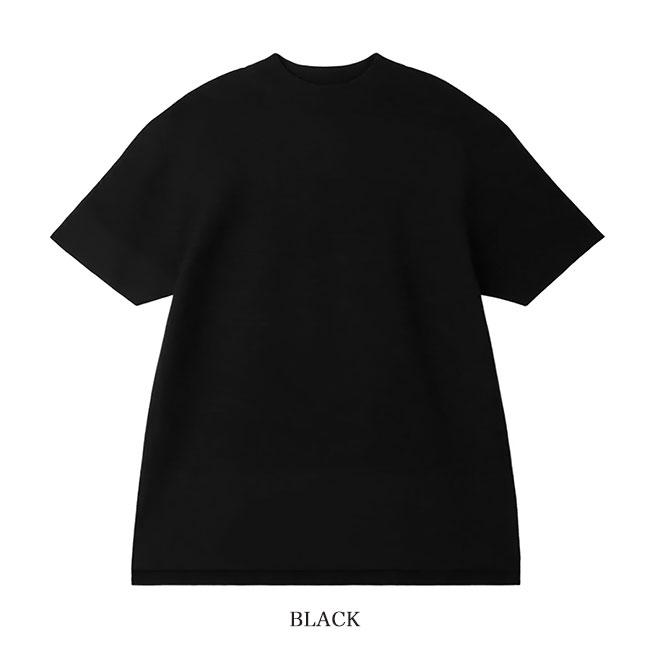CFCL / Tシャツ/5/ポリエステル/BLK/無地/CF003KN039 CFCL シーエフシーエル モックネック ニットTシャツ CF009KN057 半袖T