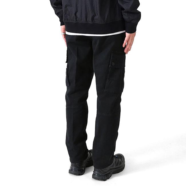 STONE ISLAND ストーンアイランド スリムフィットカーゴパンツ K2S153100034 ブラック メンズの画像