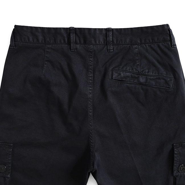 STONE ISLAND ストーンアイランド スリムフィットカーゴパンツ K2S153100034 ブラック メンズの画像