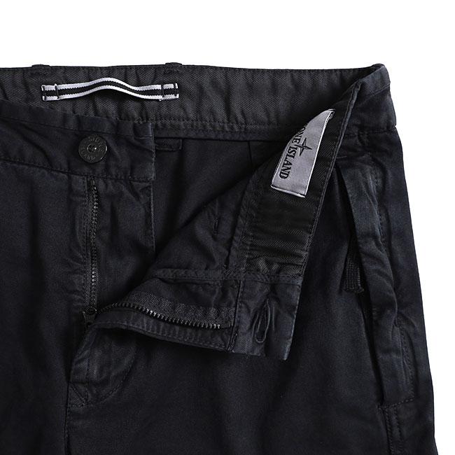 STONE ISLAND ストーンアイランド スリムフィットカーゴパンツ K2S153100034 ブラック メンズの画像
