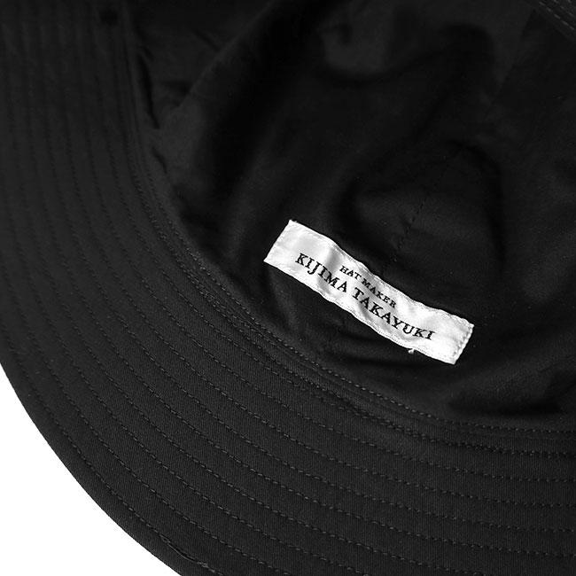 KIJIMA TAKAYUKI PL/C 帽子 ブリムハット ブラック KIJIMA TAKAYUKI(キジマ タカユキ)の【HPS別注】ブリムハット