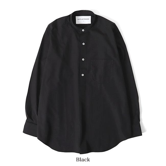 APPLE TREES アップルツリーズ ノーカラー トラベラーシャツ 436-0210058 バンドカラー 長袖シャツ メンズ レディースの画像