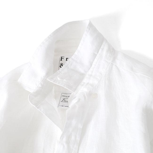 美品 フランクアンドアイリーン 現行 ポール ハート ドット シャツ ホワイト 美品 フランクアンドアイリーン 現行 ポール ハート ドット