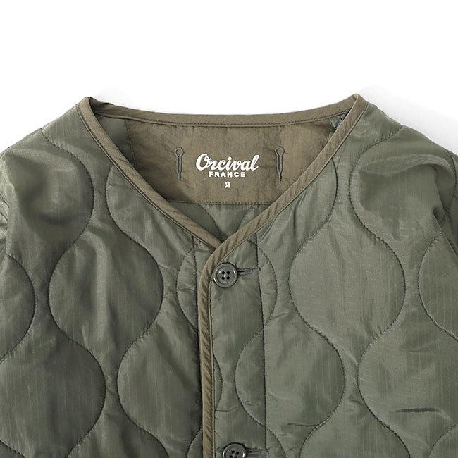 ORCIVAL オーシバル キルト ノーカラーコート OR-A0080 NYR カラーレス
