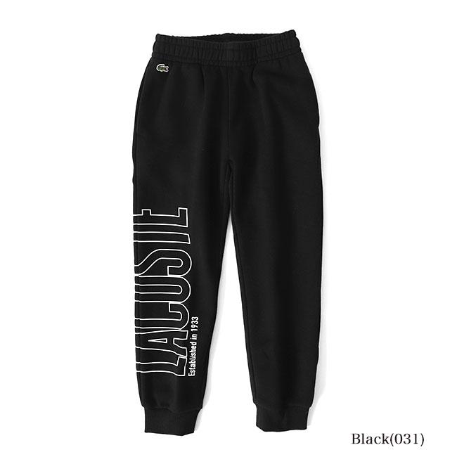 Lacoste ラコステ ロゴグラフィック スウェットパンツ XJ9735L 黒