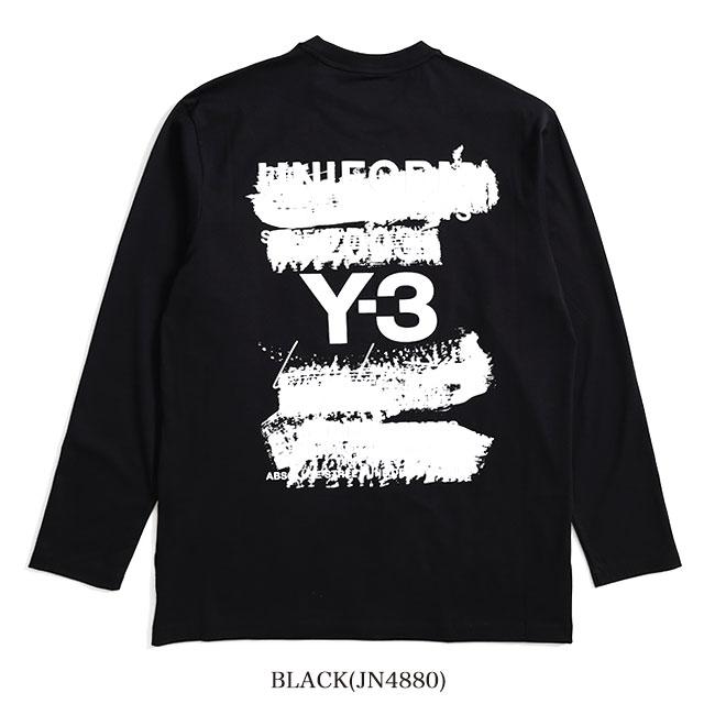 Y-3 ワイスリー グラフィック ロンT JN4880 JM3234 黒 白 長袖Tシャツ